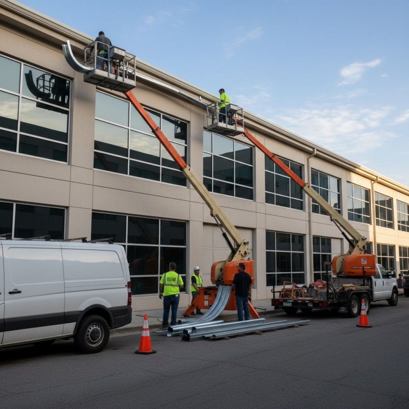 Metal Gutter Installation